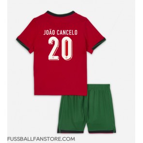 Portugal Joao Cancelo #20 Replik Heimtrikot Kinder EM 2024 Kurzarm (+ Kurze Hosen)